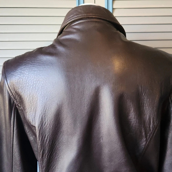 Knoles & Carter Dark Brown Leather Jacket - Picture 10 of 15